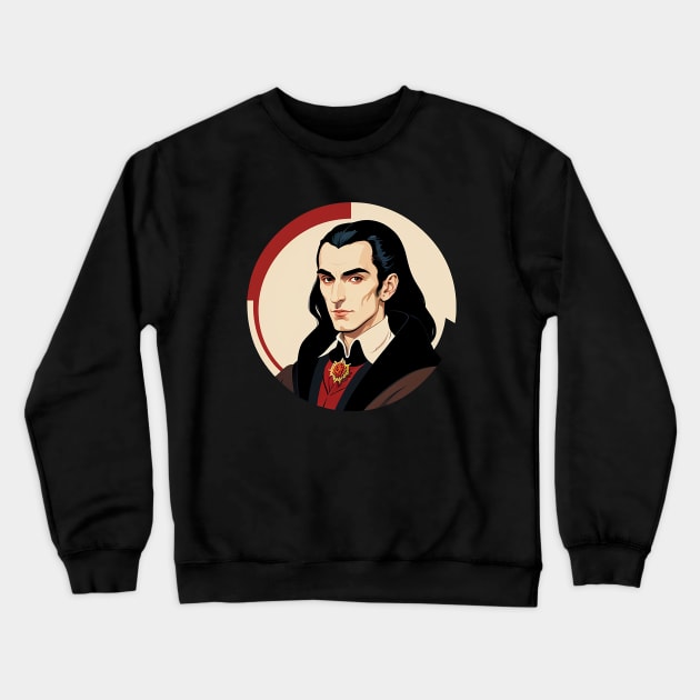 A Young Strahd Von Zarovich Wearing Gentleman's Attire Crewneck Sweatshirt by CursedContent